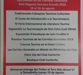 RELACION DE ACTOS DURANTE LA SEMANA GRANDE